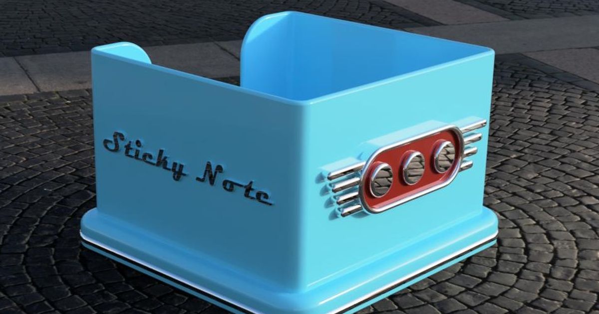 Vintage Note Holder by SpaceDog3D Download free STL model