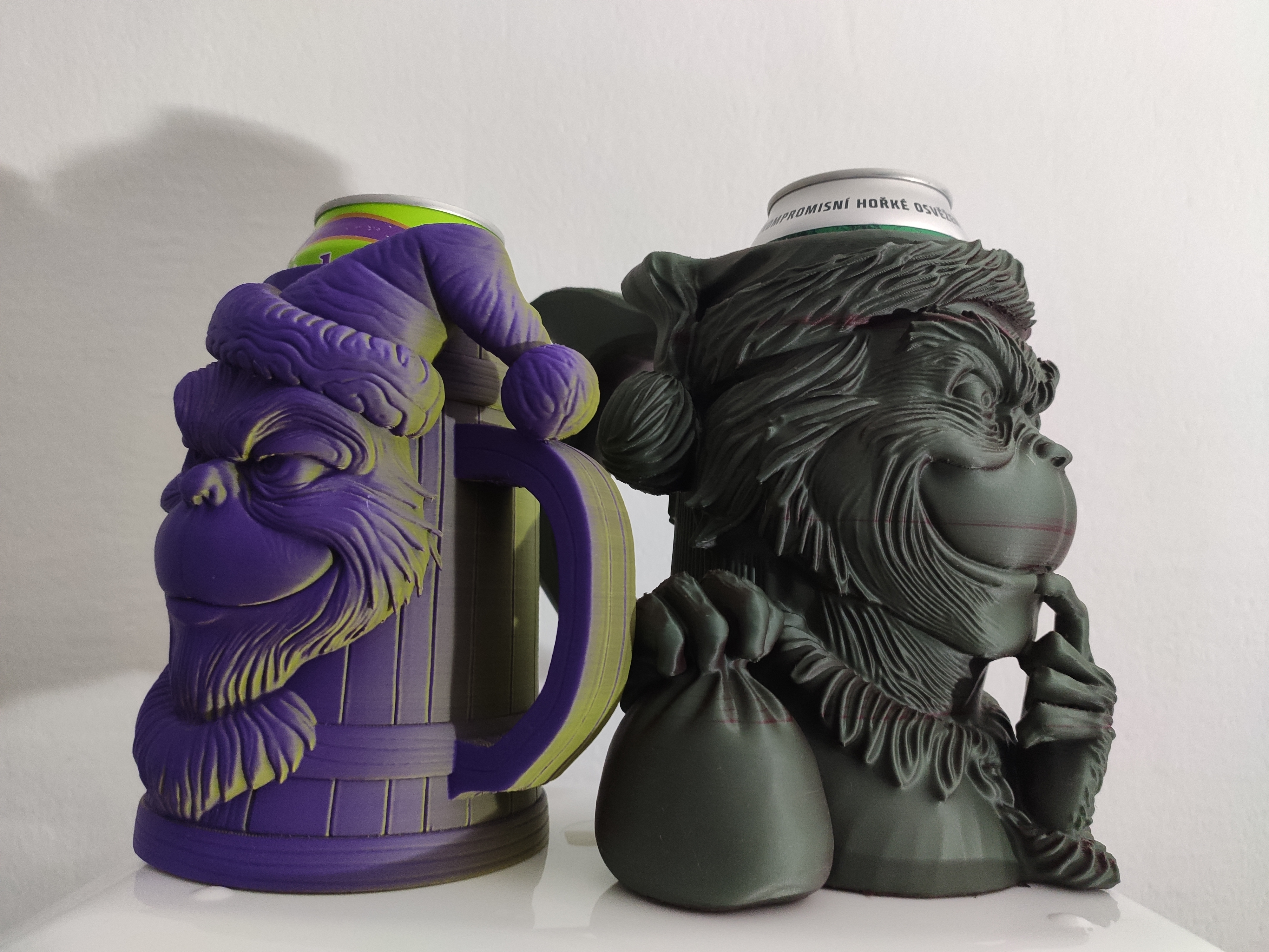 Grinch Can Holder / Beer mug (two types)