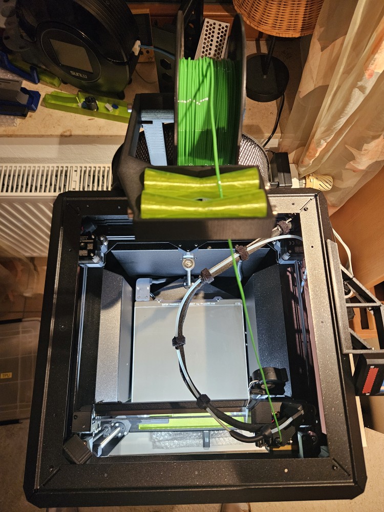 Core One Holder arm for filament feeding from above, esp. for printing TPU