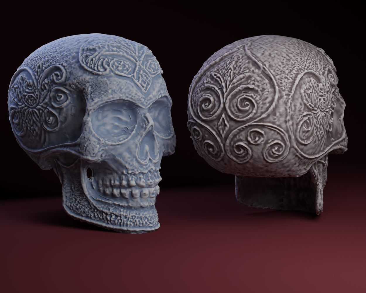 Ornate Skull AI Generated