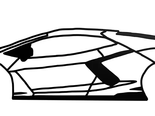 Lamborghini Revuelto silhouette wall art