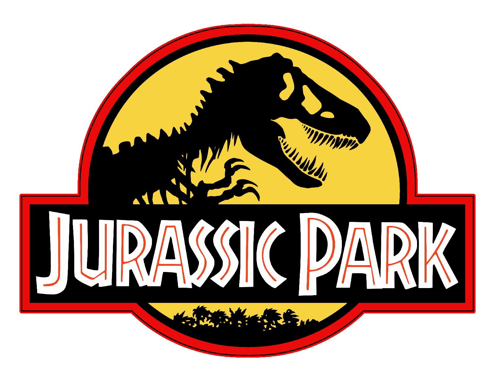 Jurassic Park logo outline cookie cutter