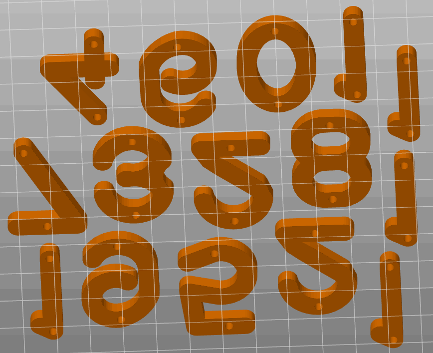 Digits and support for TROMMA Ikea Clock — miniatura 14