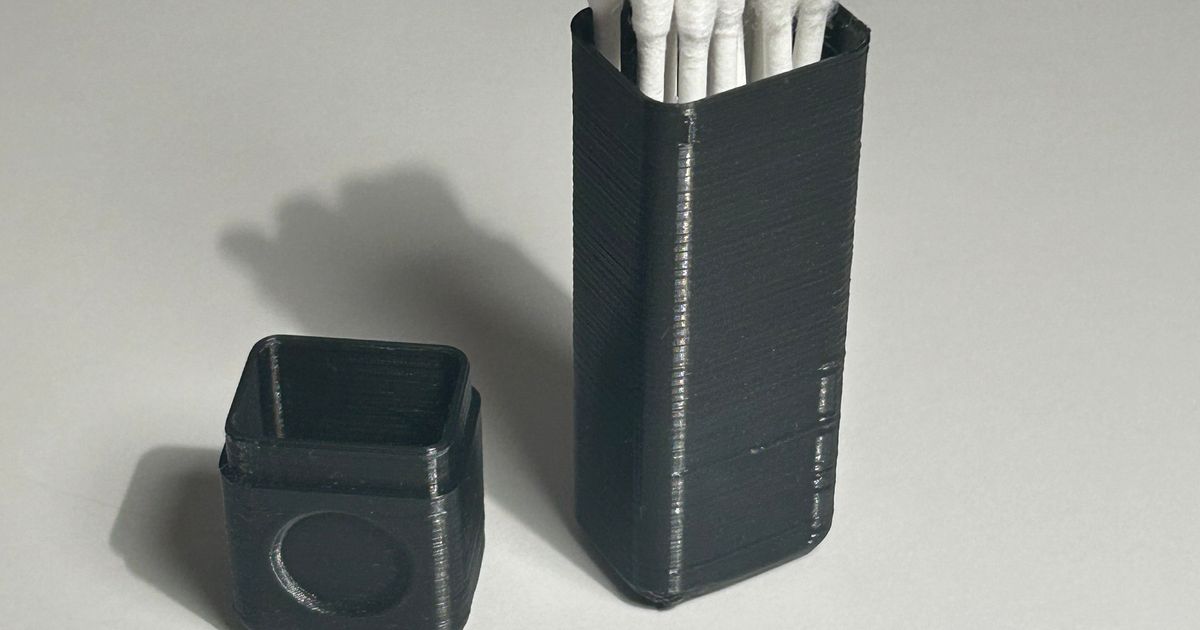 QTip Travel Case by Julius Download free STL model