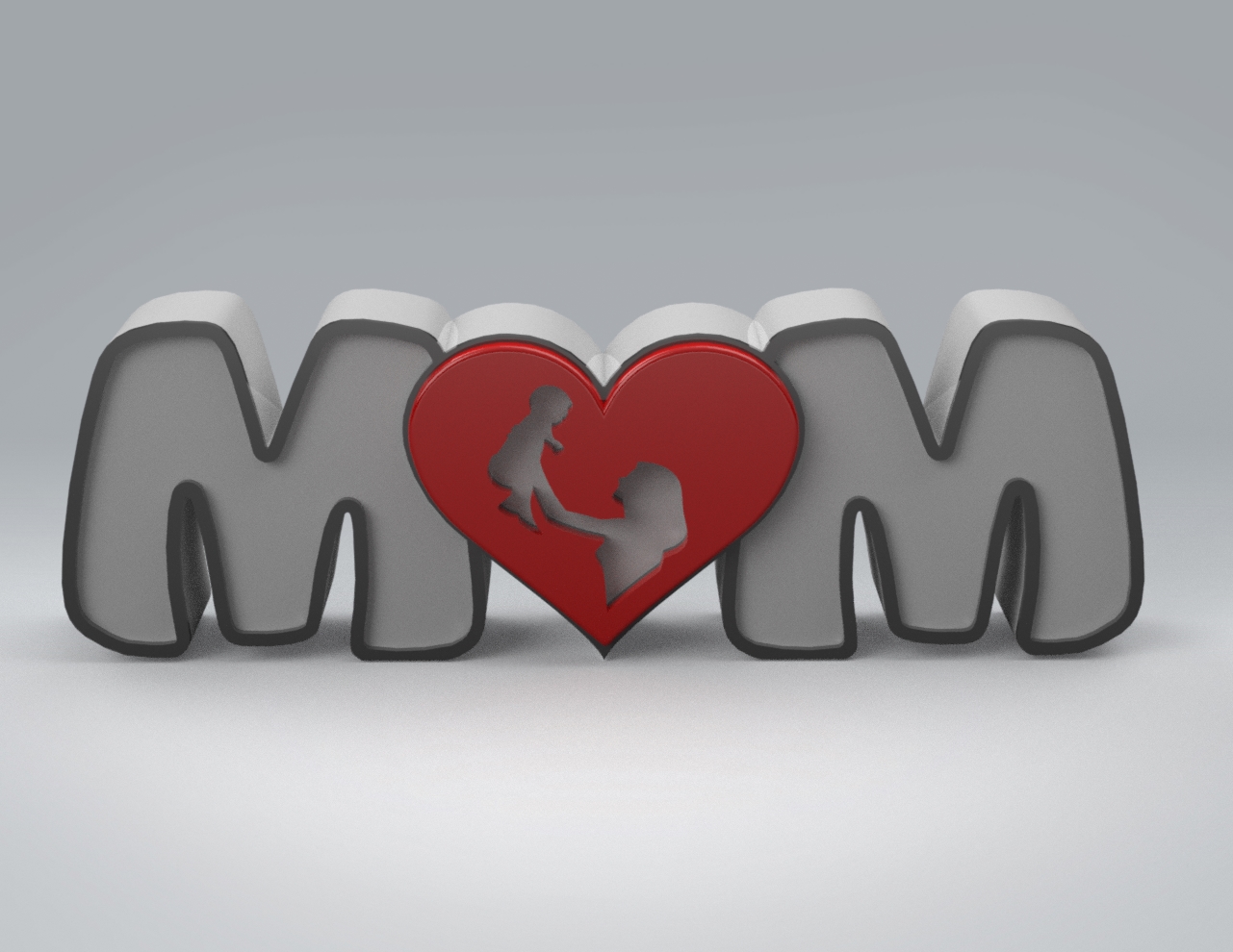 Mother 3D Logo by SD-3D | Download free STL model | Printables.com