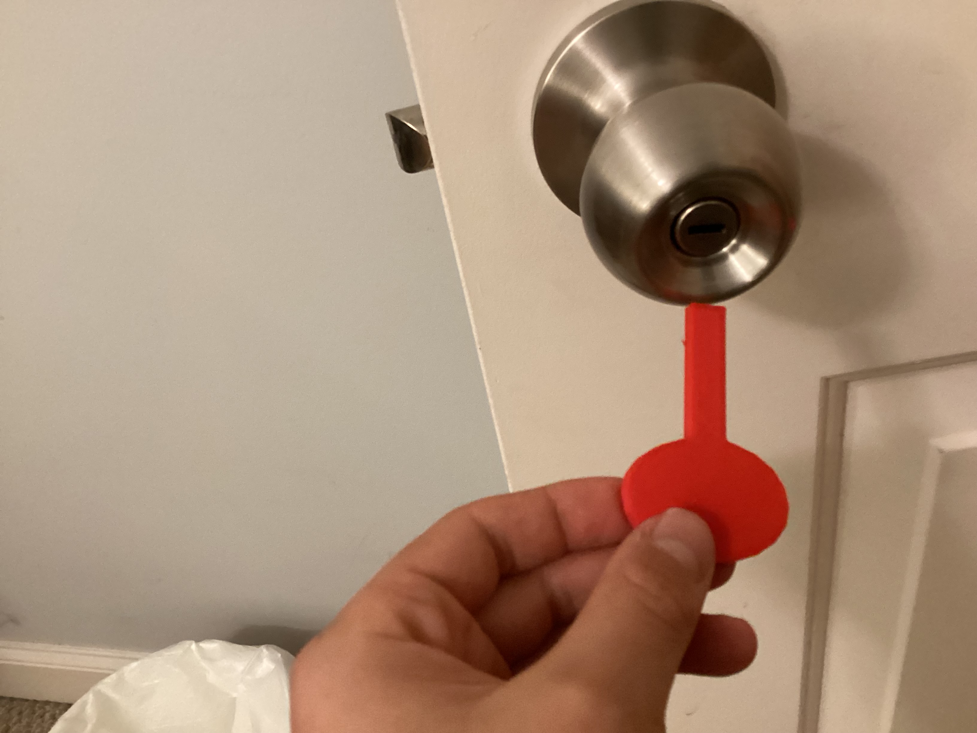 key for room doors (works on most types) by Zach likes to print Download free STL model