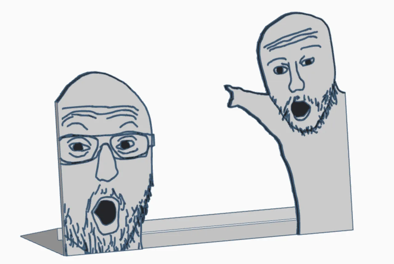 Two Soyjaks Pointing By Stamtrax Download Free STL Model Printables