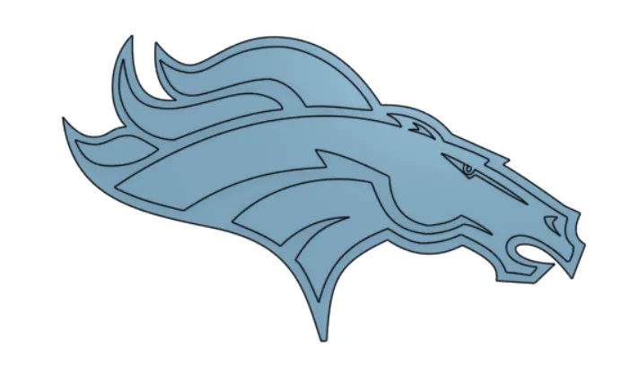 Denver Broncos Logo by Gjoopa | Download free STL model | Printables.com for Free Printable Denver Broncos Logo