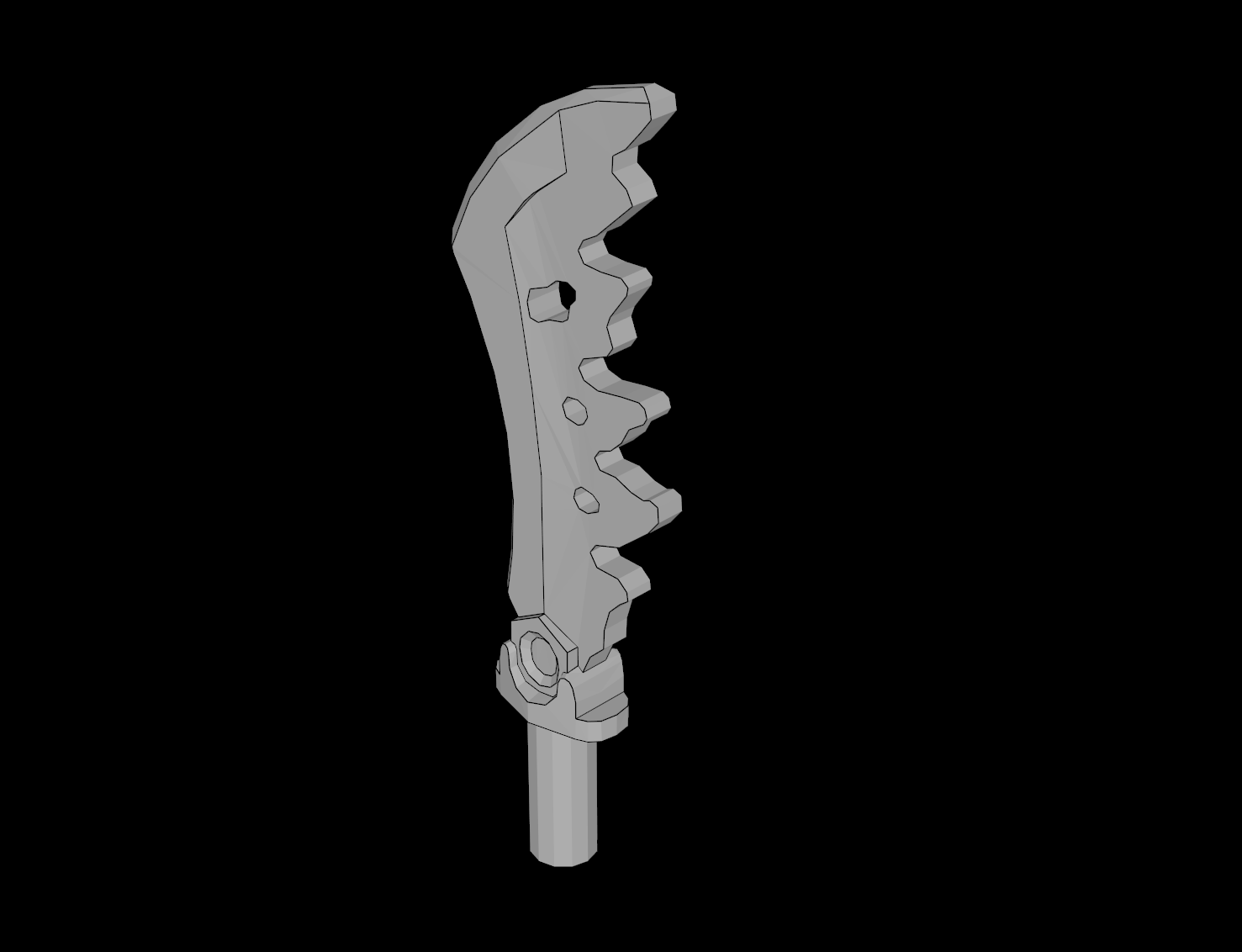 Lego Compatible (19858.dat) Minifig Weapon Sword Serrated