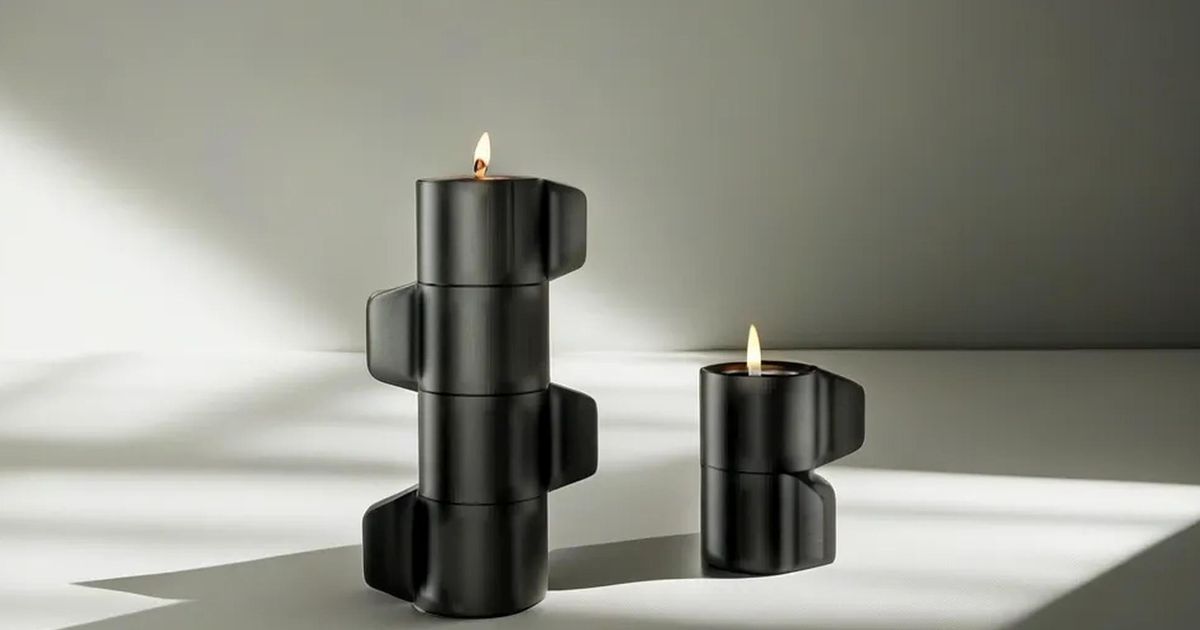 Stackable Modern Candle Holder by JerryLX | Download free STL model ...