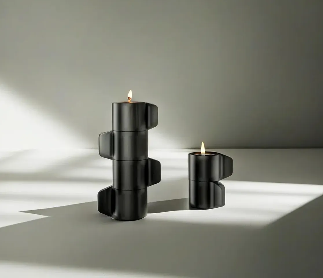 Stackable Modern Candle Holder by JerryLX | Download free STL model ...