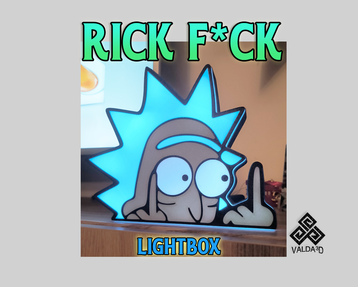 Rick Sanchez - Rick and Morty Lightbox - Led Lamp by Valda3D ...