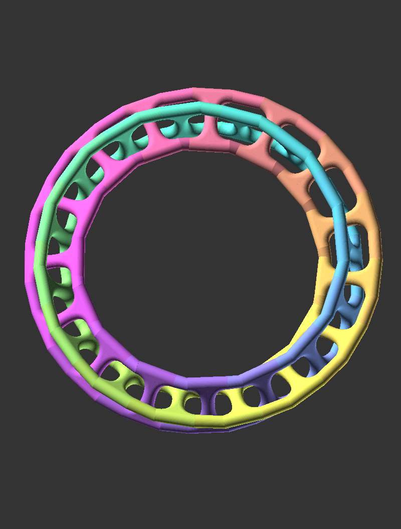 Miniatura 2 do modelo 3D Intersecting Moebius Ring