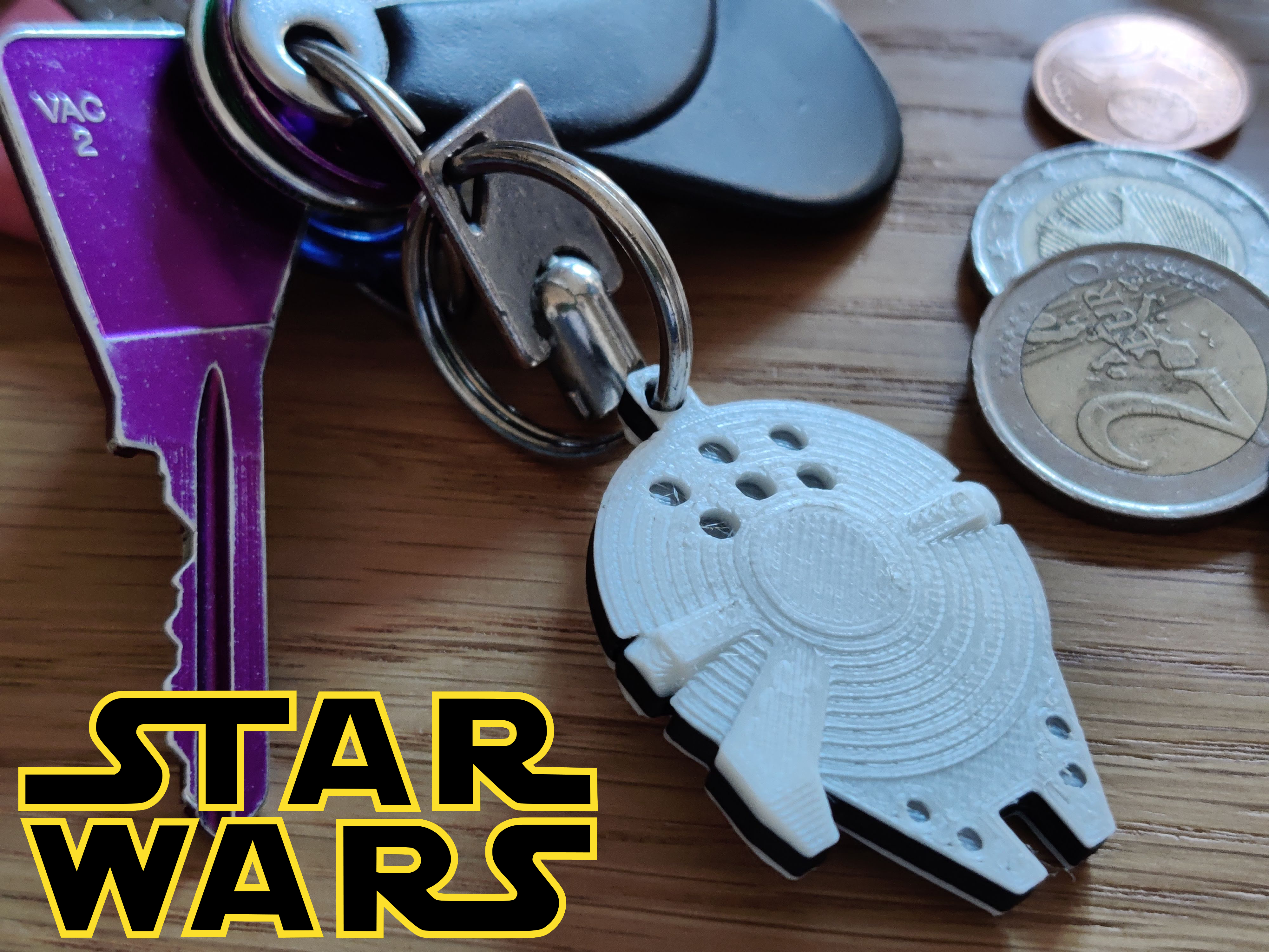 Star Wars Millenium Falcon keychain by nours, Download free STL model