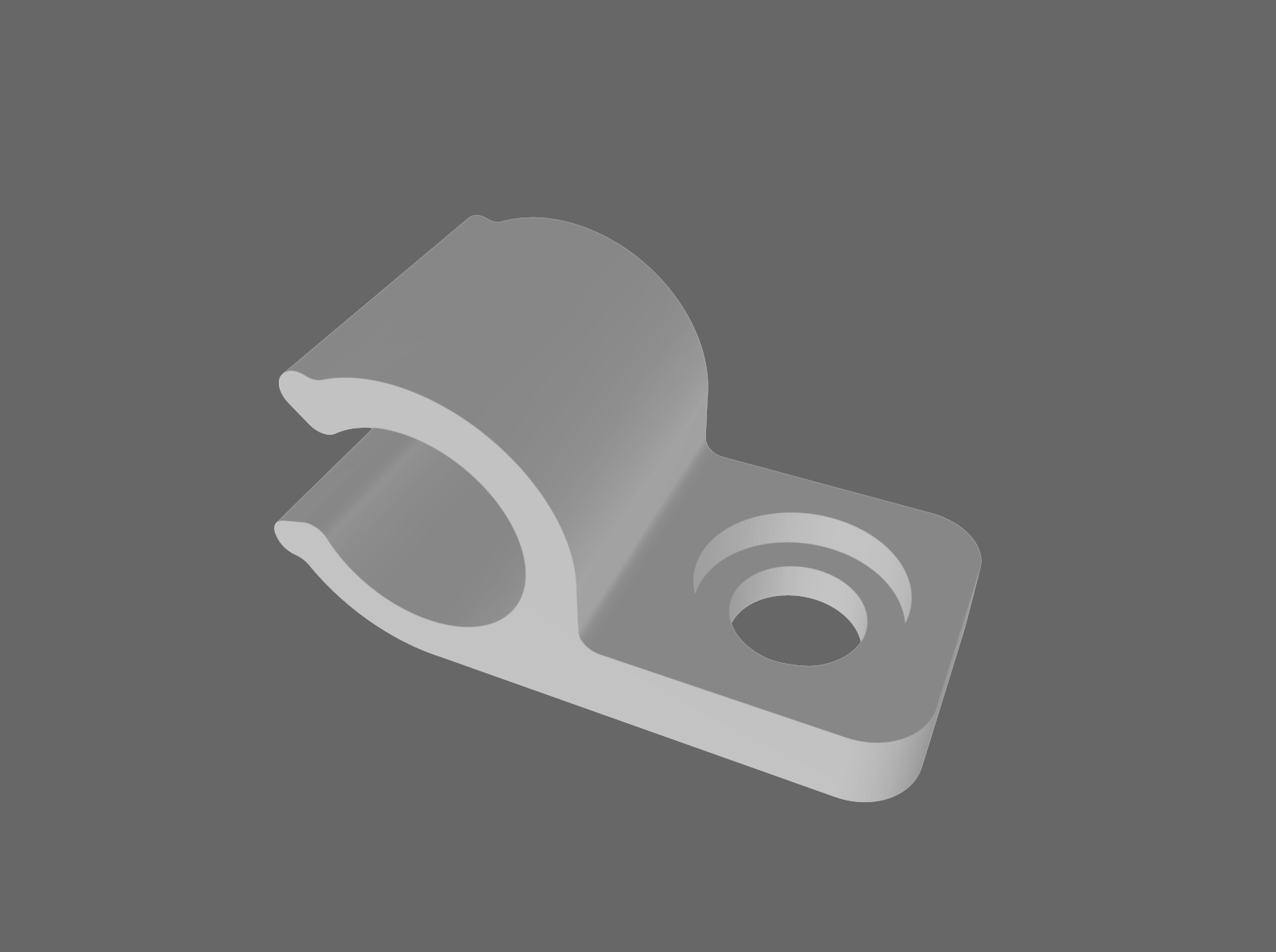 Camera Cable Clip for 1/4-20 screw aka. photo screw (Screw Hole flipped by 180°)