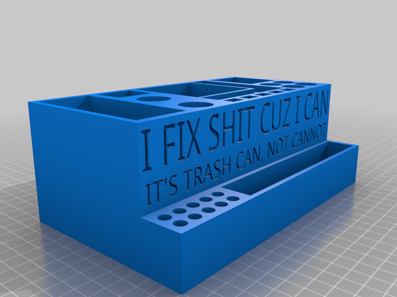 Soldering Station Organizer with Motivational Quote by Wojciech