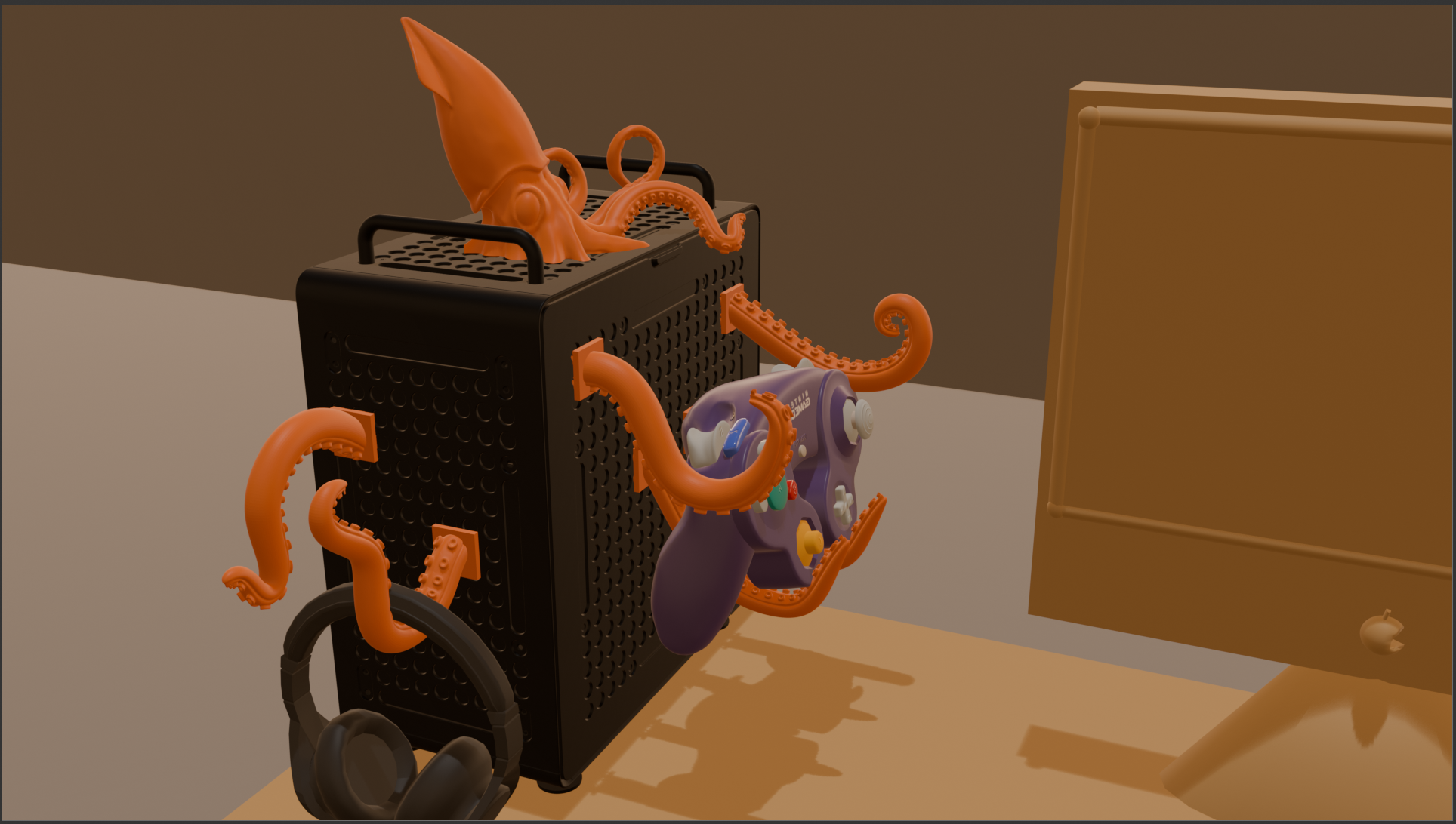 Giant Squid Cooler Master-Qube 540 Attachment Hole Mounts