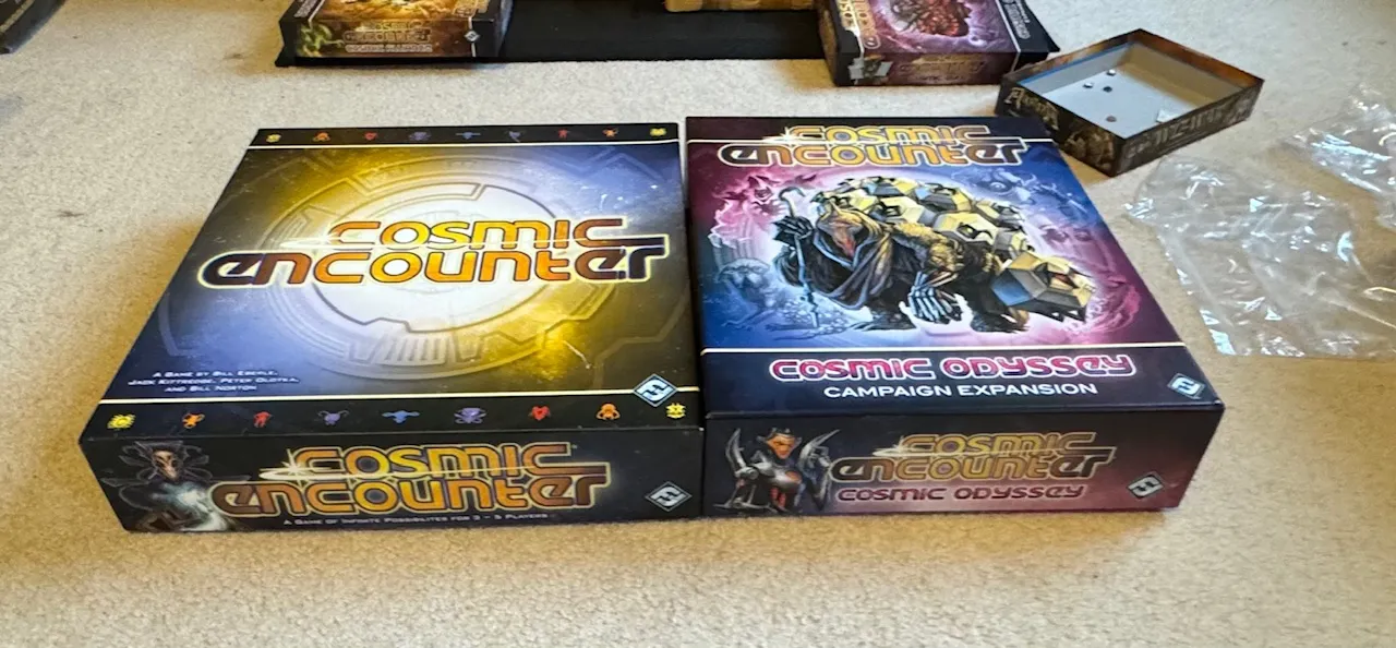FFG Cosmic Encounter Insert (all expansions up to Odyssey, cards and powers  sleeved) by galfridus | Download free STL model | Printables.com