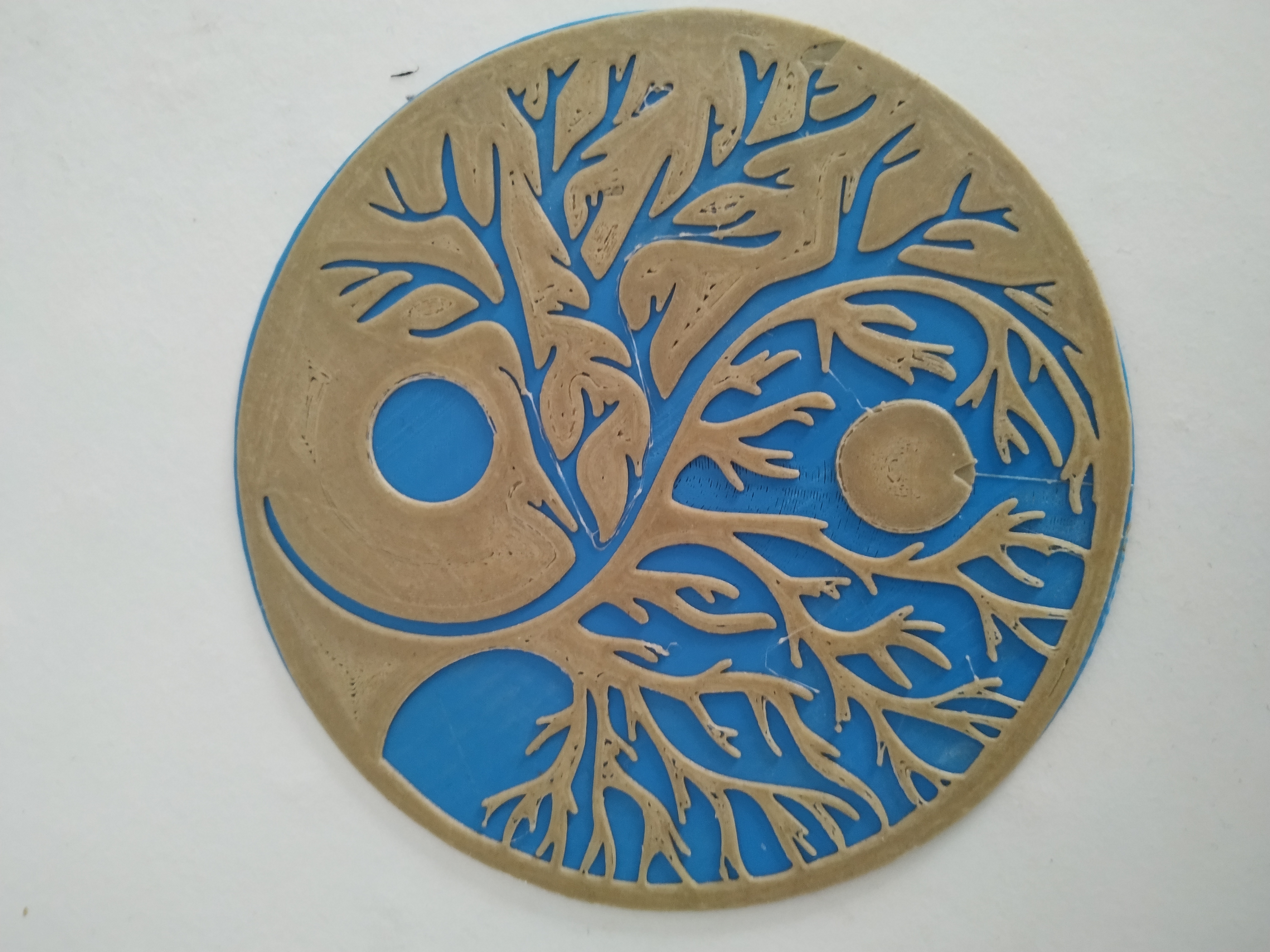 Ying yang con árbol de la vida