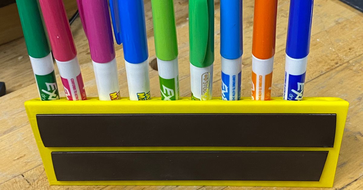 Marker Holder Dry Erase or Sharpies by Motoriley Download free STL