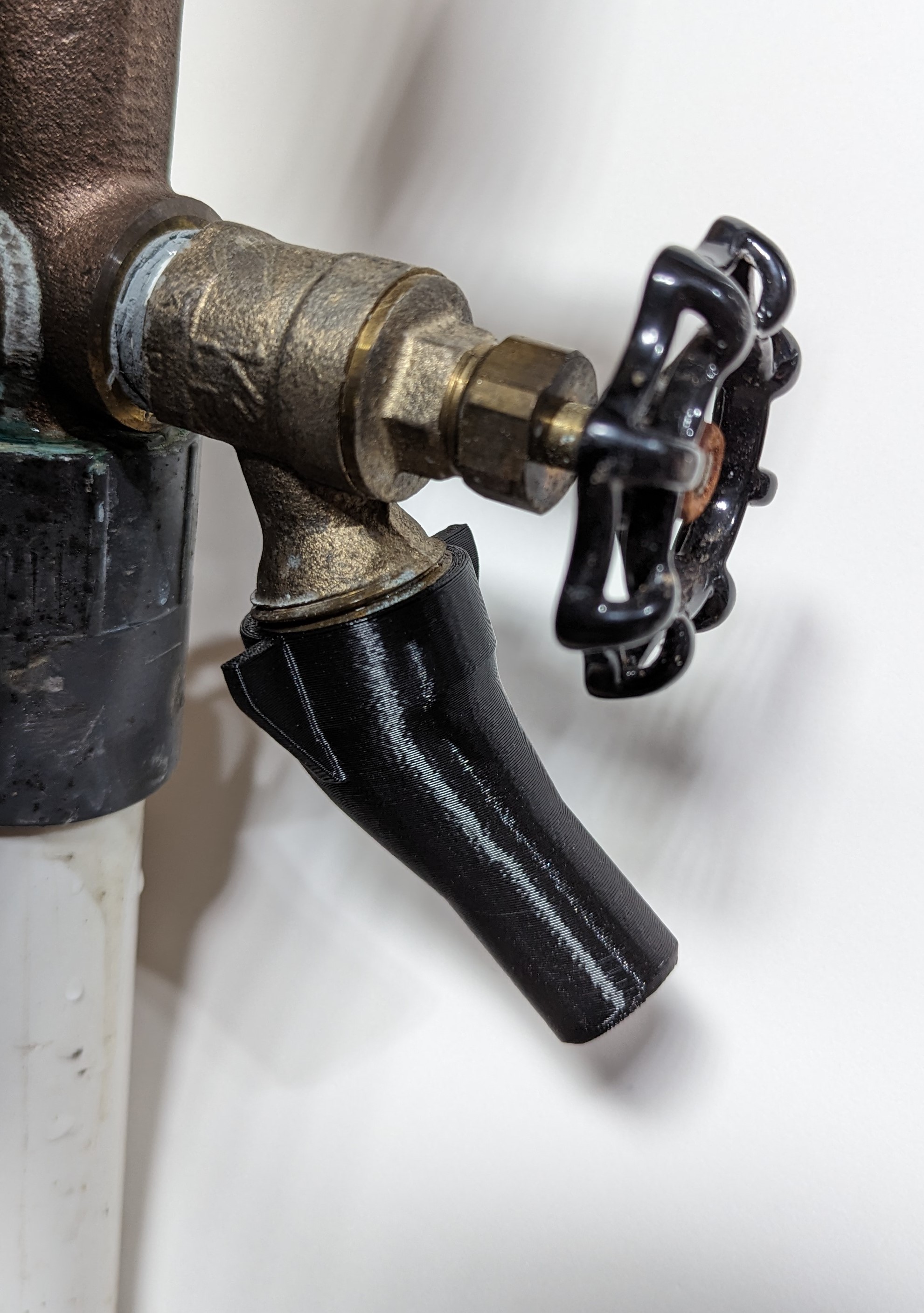 Hose Bib Bottle Filler Spout by MooshSquisher Download free STL model