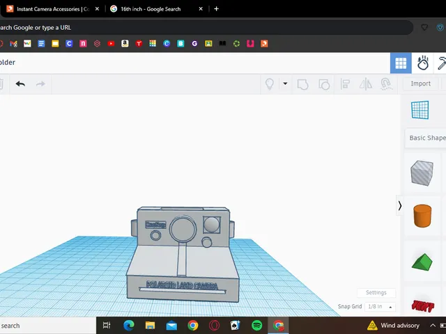 Instant camera film holder with frame on the side