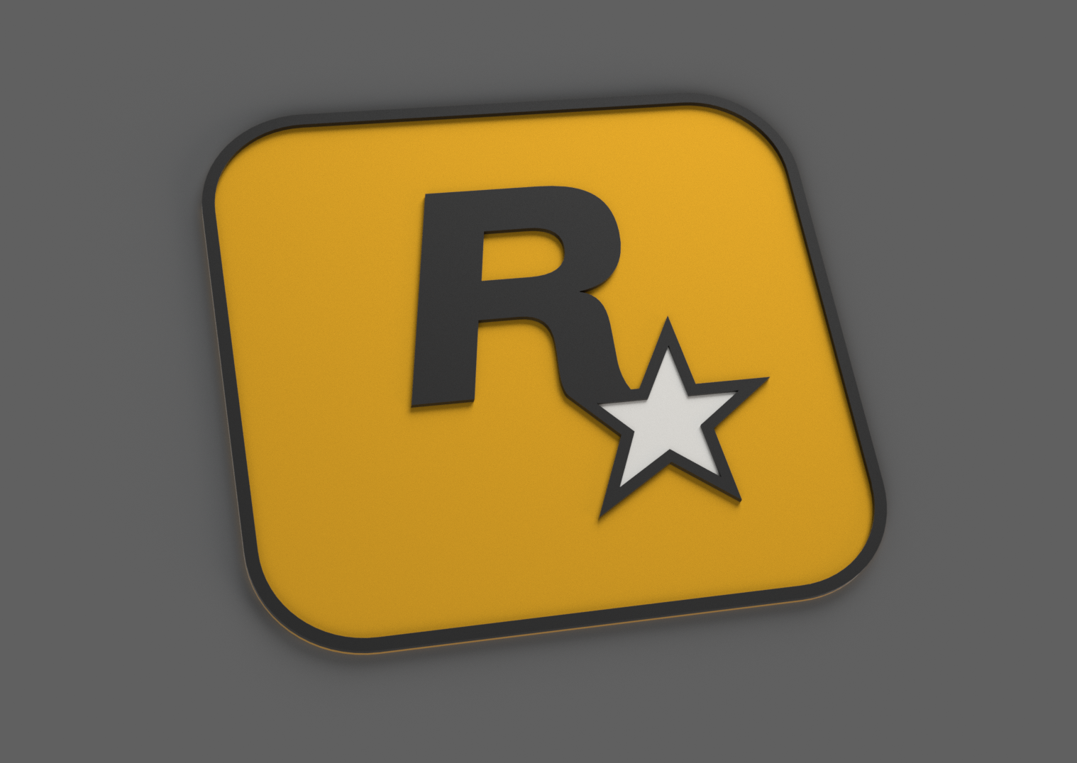 Rockstar Games Logo // super thin as relief sticker option! by pr3mium ...