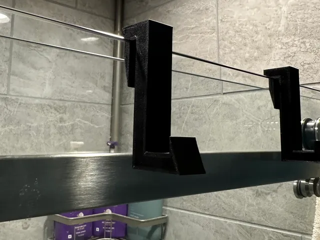 Over glass towel hook V1