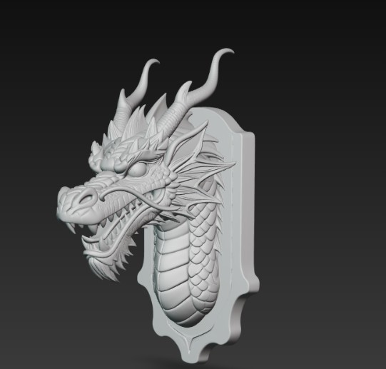 dragon head wall trophy — miniatura 4