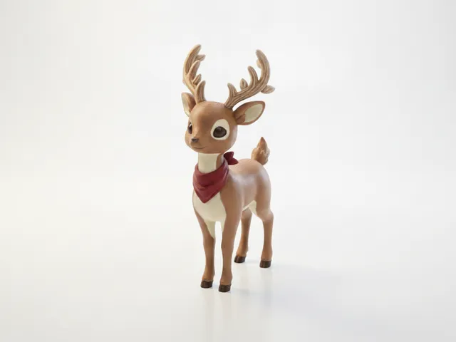 Cute Deer Figurine Chibi Animal 3D Printable