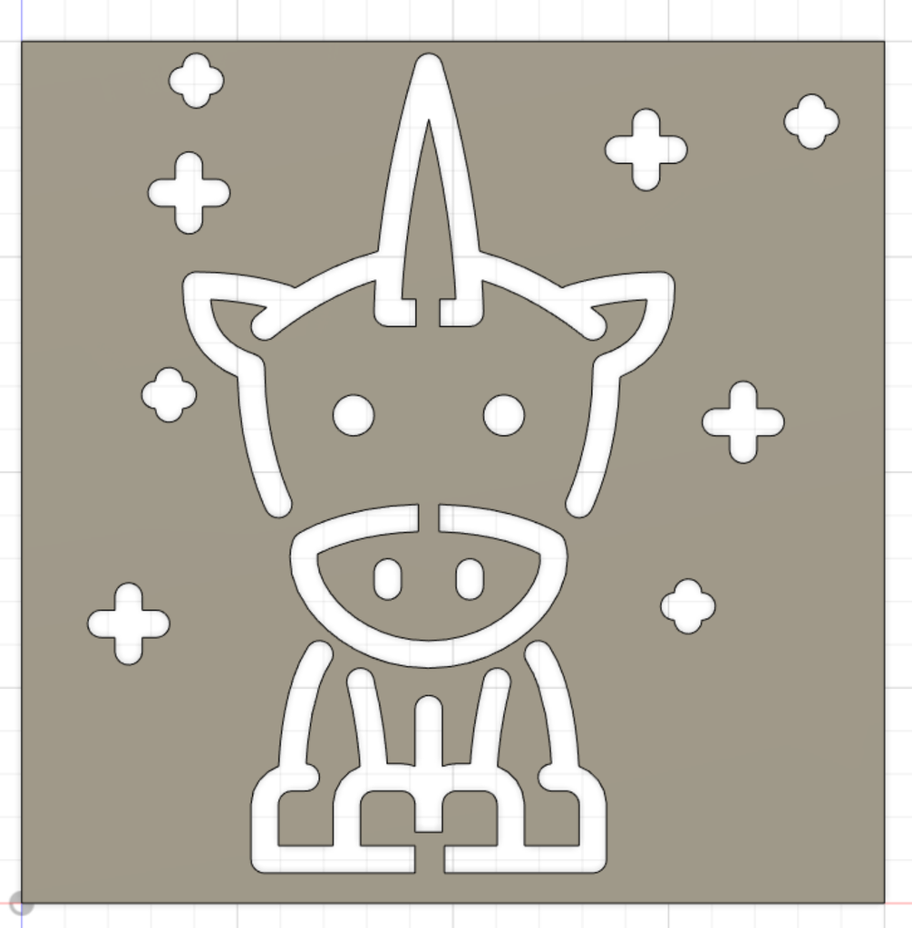 Stencil draw mermaid unicorn tractor kids 10cm
