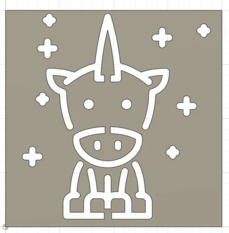 Stencil draw mermaid unicorn tractor kids 10cm