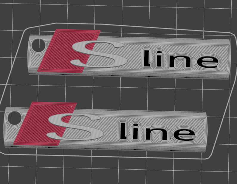 Audi s-line keychain