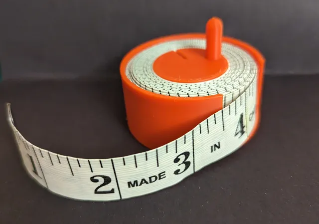 Tape Measure Spool - Customizable and Print in Place