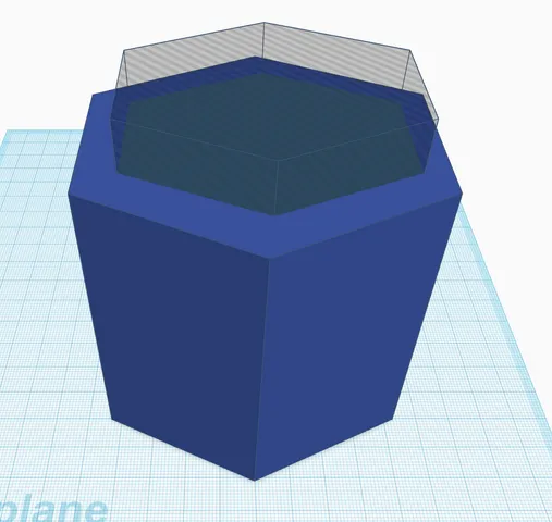 a hexagonal box