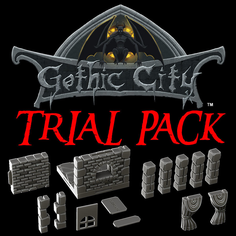 Gothic City Trial Pack (3D Modular Terrain)