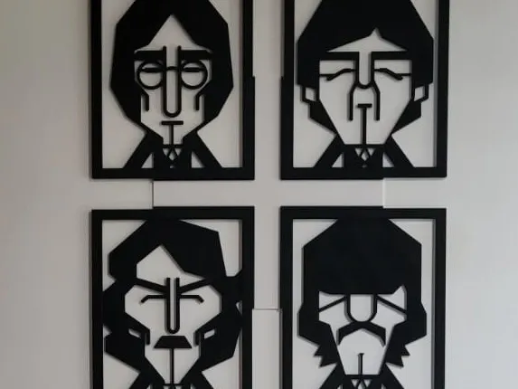 Los Beatles - The Beatles - Siluetas de sus integrantes