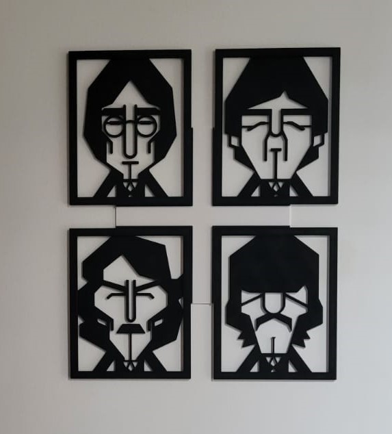 Los Beatles - The Beatles - Siluetas de sus integrantes