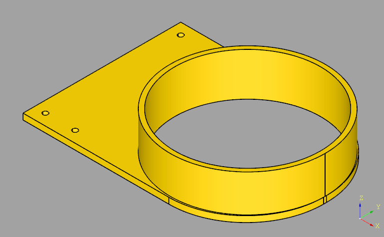 Fan and Duct Adapter for Genmitsu 3018 CNC Router (CadQuery Customizable)