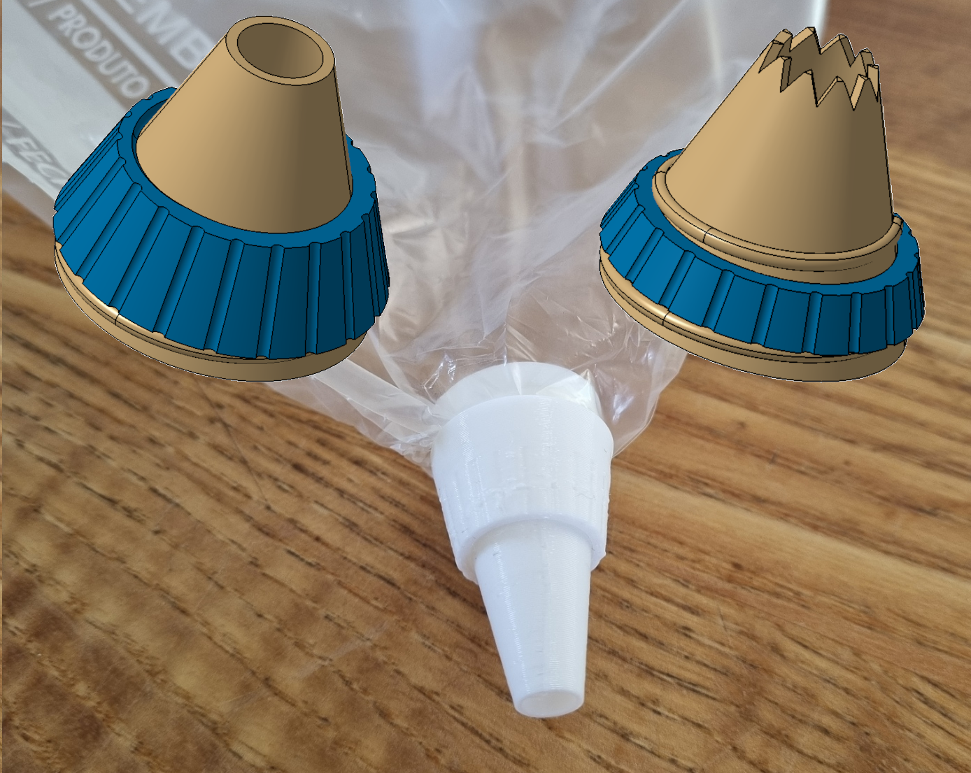 Pastry nozzle with ring