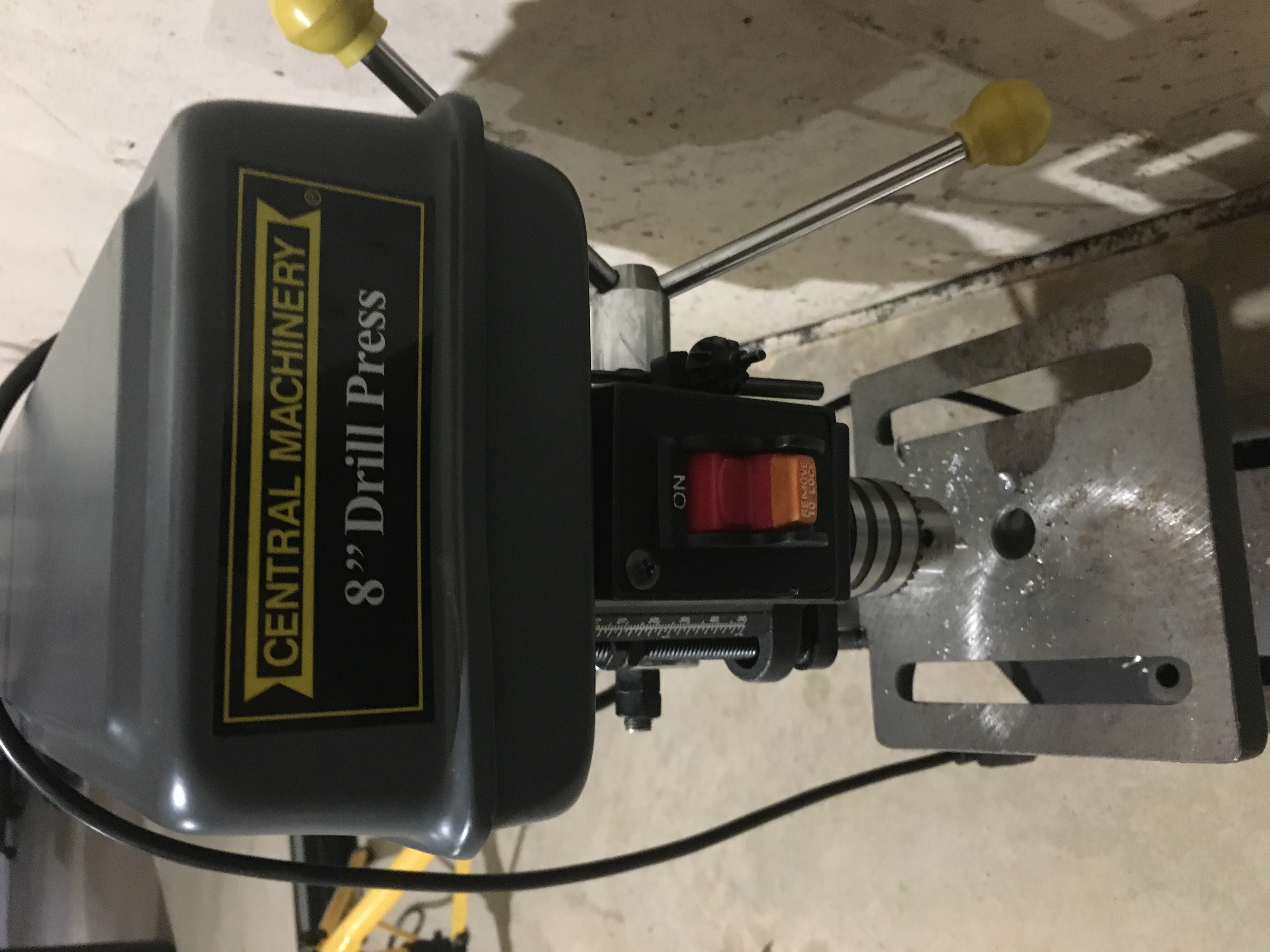 Harbor Freight/Central Machinery Drill Press Power Switch Plate by