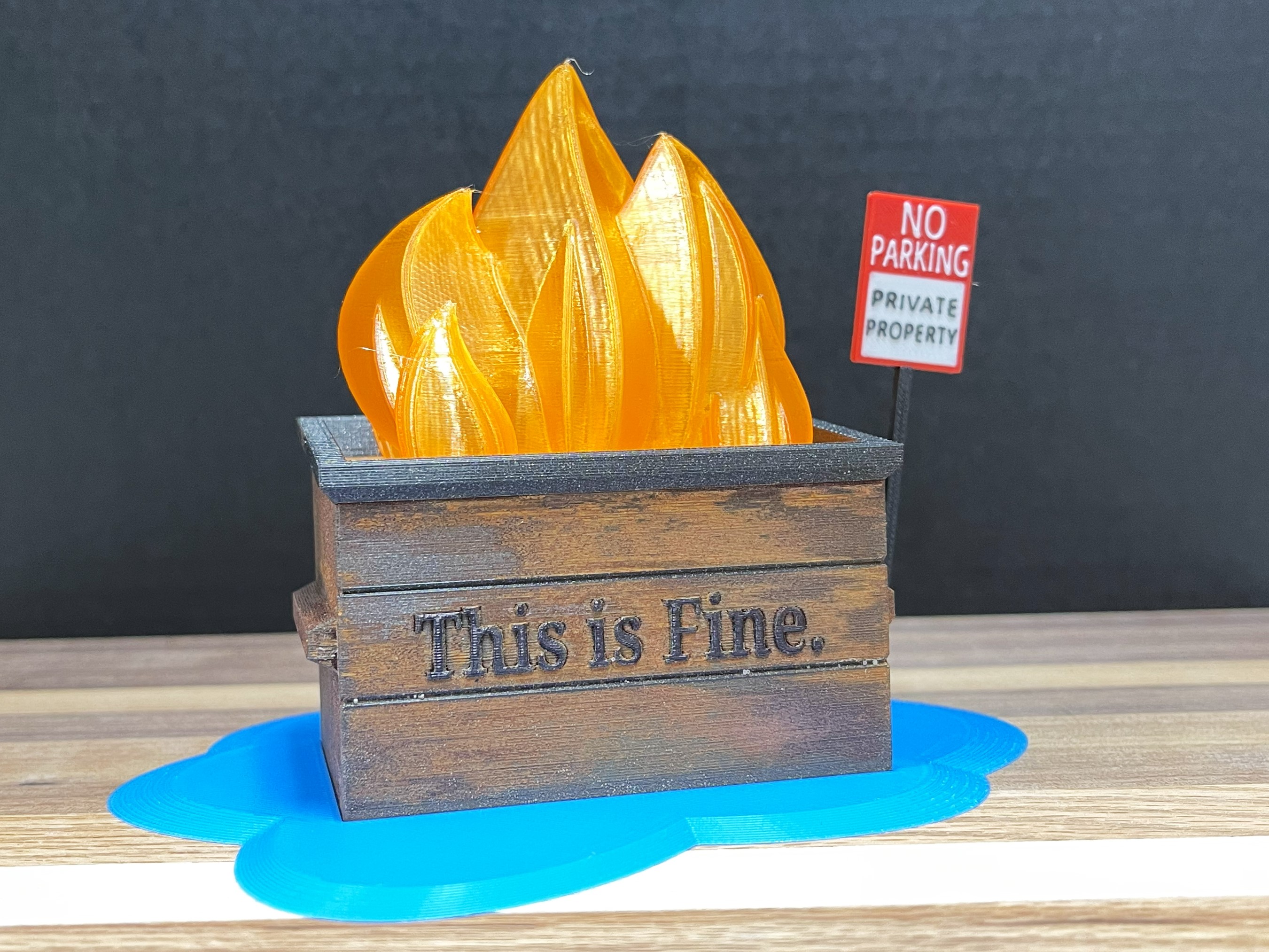 Dumpster Fire in Water Meme