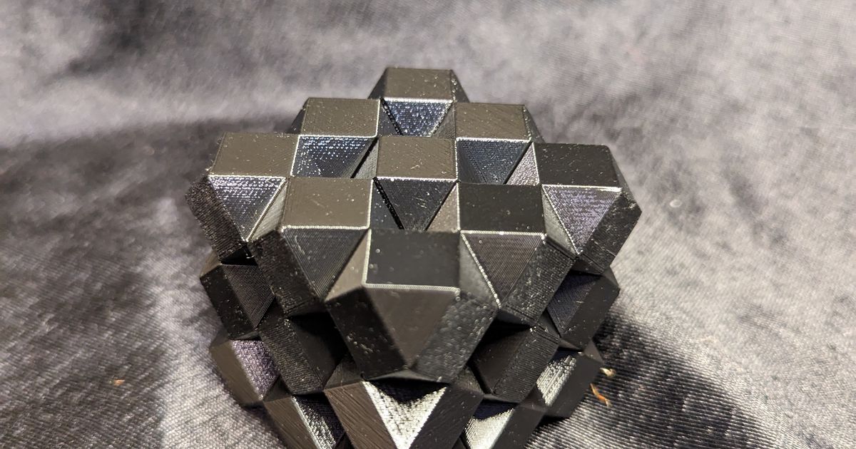 Cuboctahedron packing puzzle by SmoothDragon Download free STL model Cuboctahedron packing puzzle by SmoothDragon Download free STL model