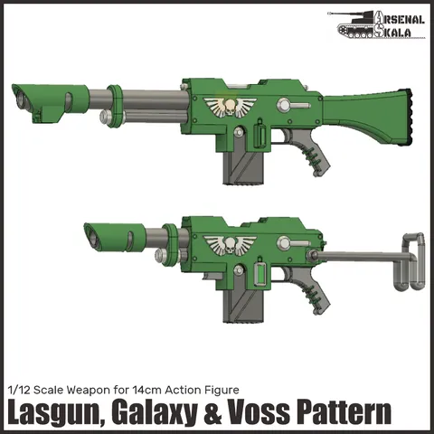 1/12 Imperial Lasgun, Galaxy & Voss Pattern