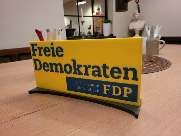 FDP Aufsteller - German Political Party FDP stand up