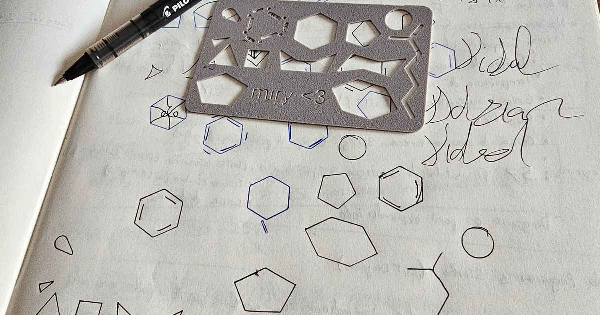 Chemistry stencil customizable by Adrián Vidal | Download free STL ...