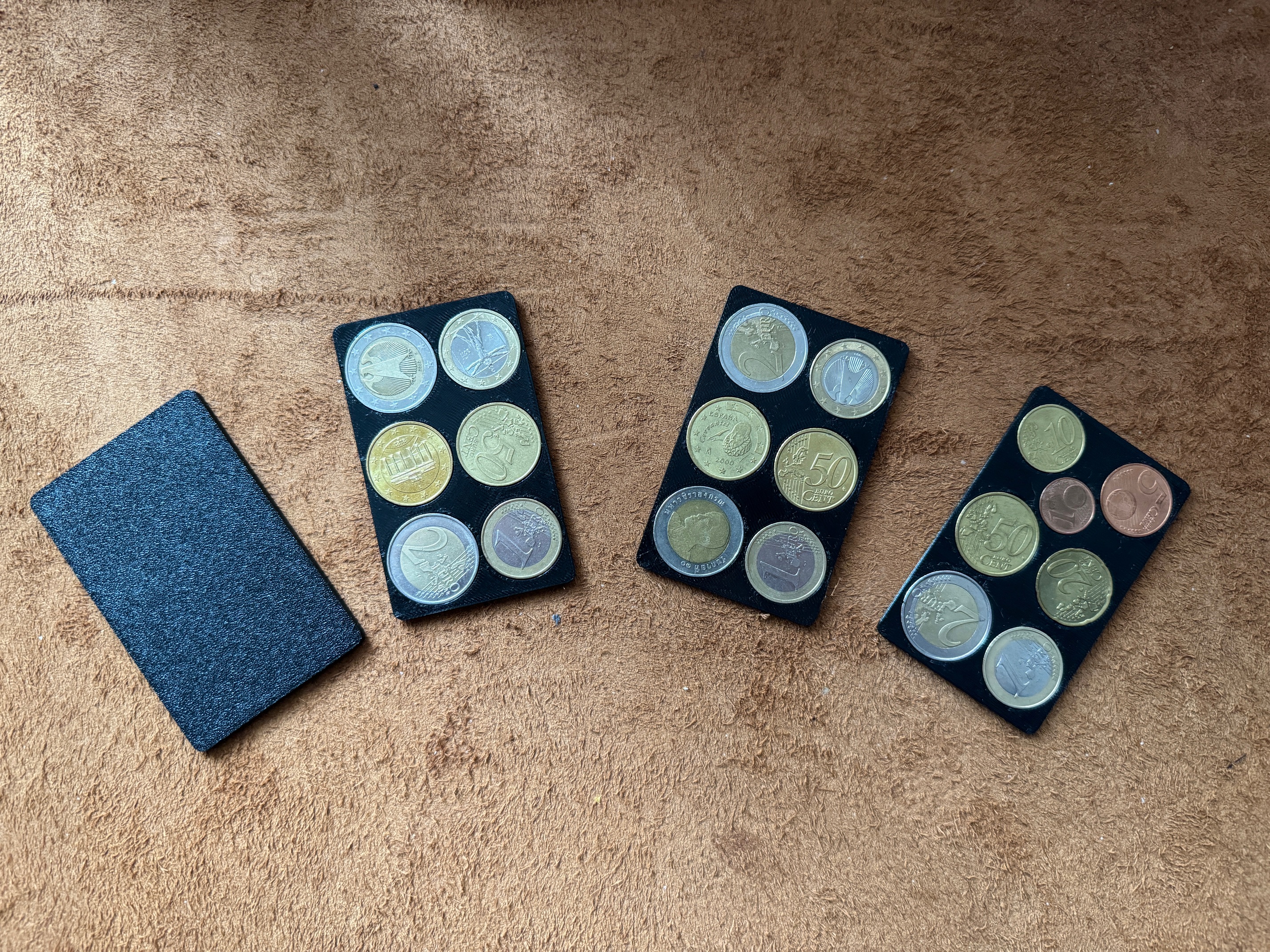 Emergency Coin card for your slim wallet or purse / Kit Card