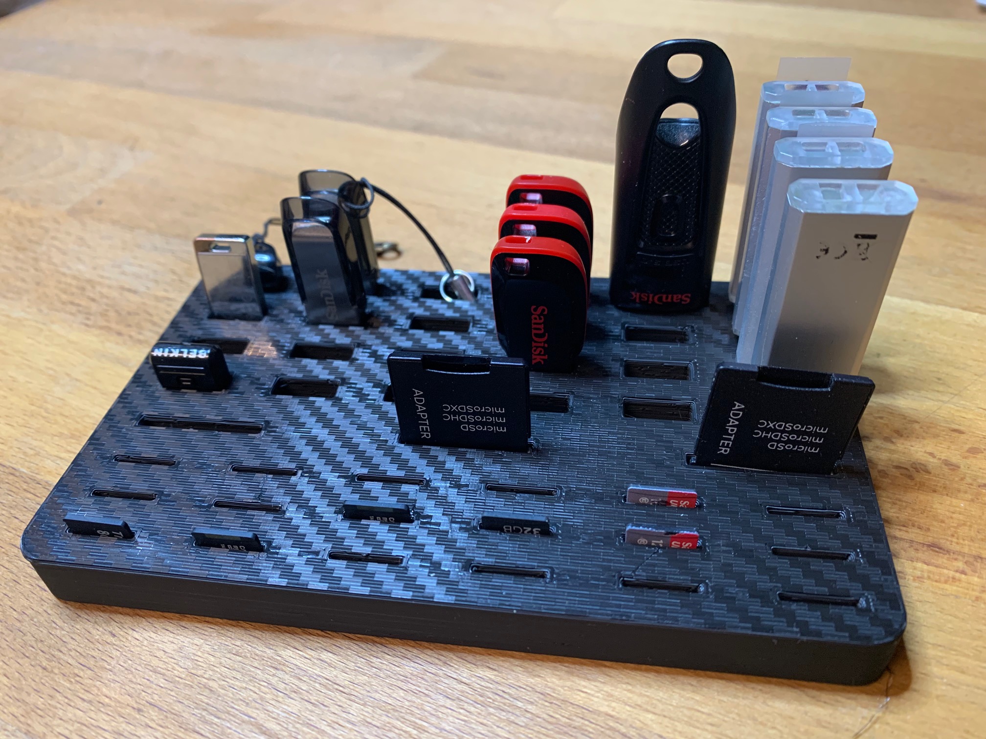 USB Stick, micro SD Card, SD Card Holder