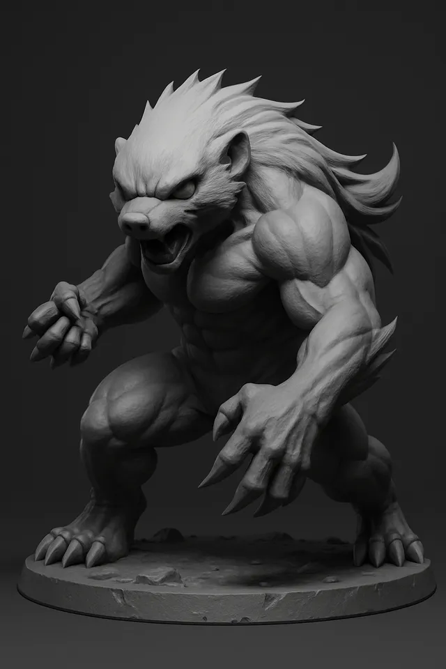SF・ファンタジー・ホラー Pingtou Honey Badger Anime Honey Badger Figurine by jogando44 | Download free STL model