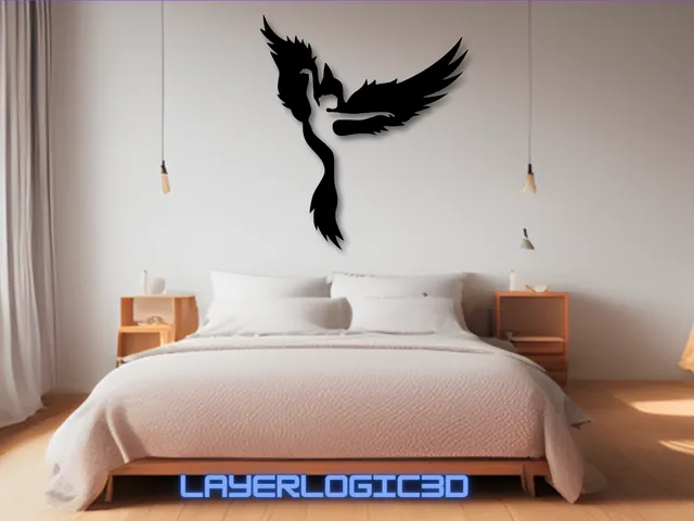 Human Phoenix Bird Wall Art